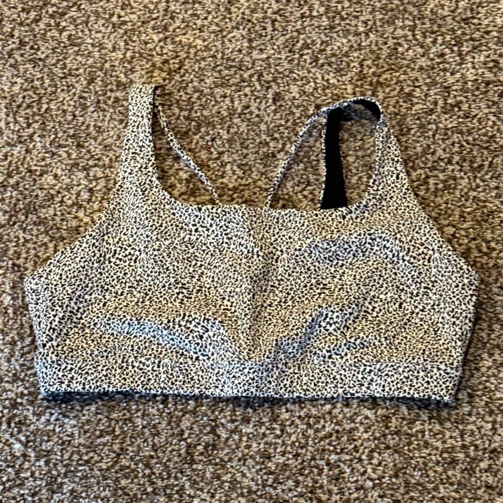 Athleta Exhale Leopard Print Women's Sports Bra